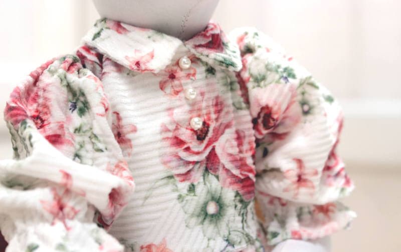 【着せ替え用】ロマンティック花柄プリントワンピース