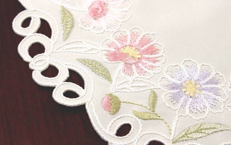 ドイリー1191❤️アンティーク調 薔薇 クチナシの花メドレー