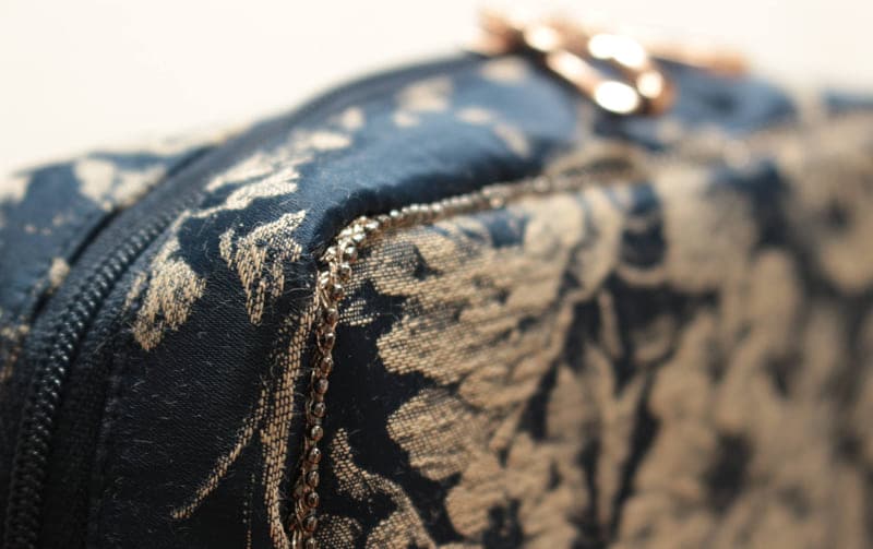 ジャカード織 ジップポーチ 約15×9×5.5cm [La Briller D]