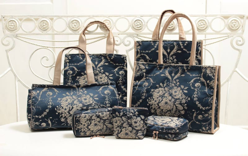 ジャカード織 ジップポーチ 約15×9×5.5cm [La Briller D]｜インテリア