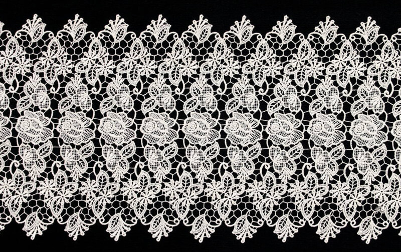 ギュピールレース テーブルセンター 約27×70cm [Twinkle rose]