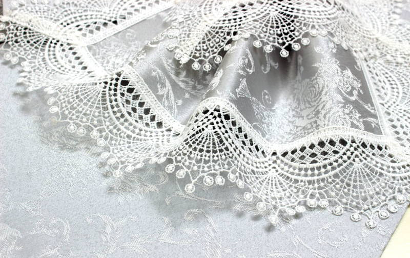 撥水ジャカード ドイリー 約20×20cm [Scintiller]