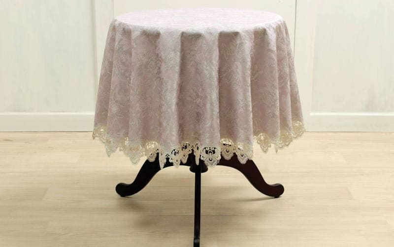 撥水ジャカード織 テーブルクロス 約150cm [Amethyst]