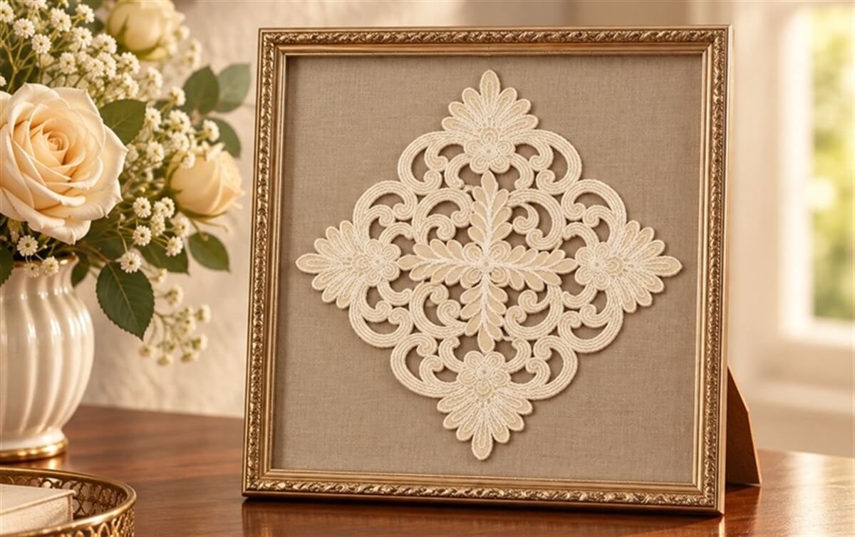 コースター コード刺繍 約12×12cm [Victorian Damask]｜インテリア