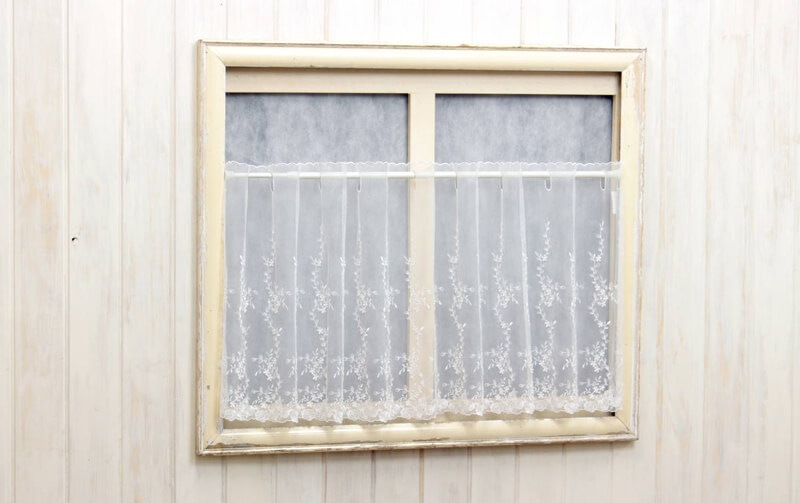 チュールレース カフェカーテン 約幅135×45cm [klaine blume]