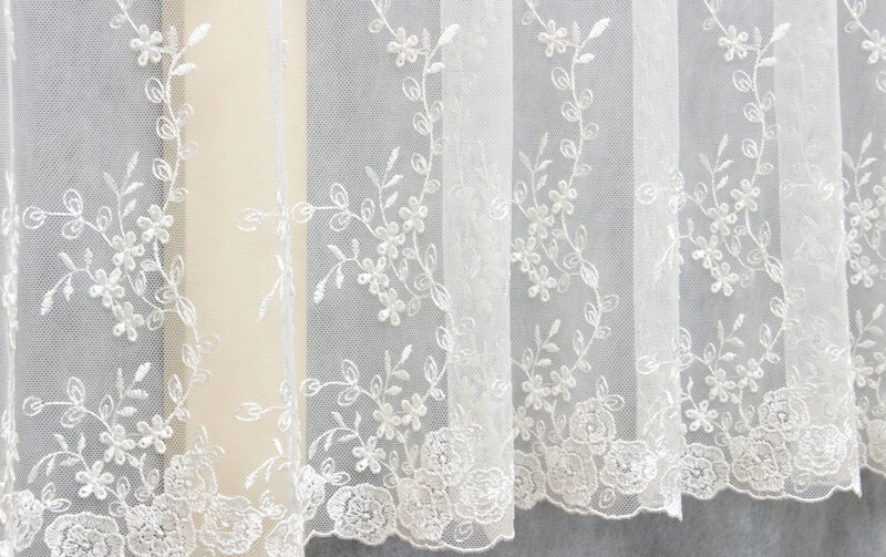 klaine blume チュールレース カフェカーテン 約幅135×60cm