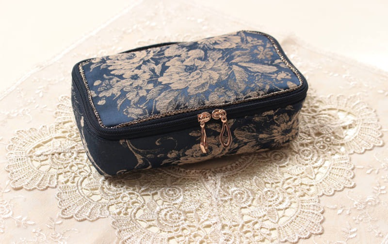 ジャカード織 ハンドルポーチ 約15×8×5cm  [La Briller D]