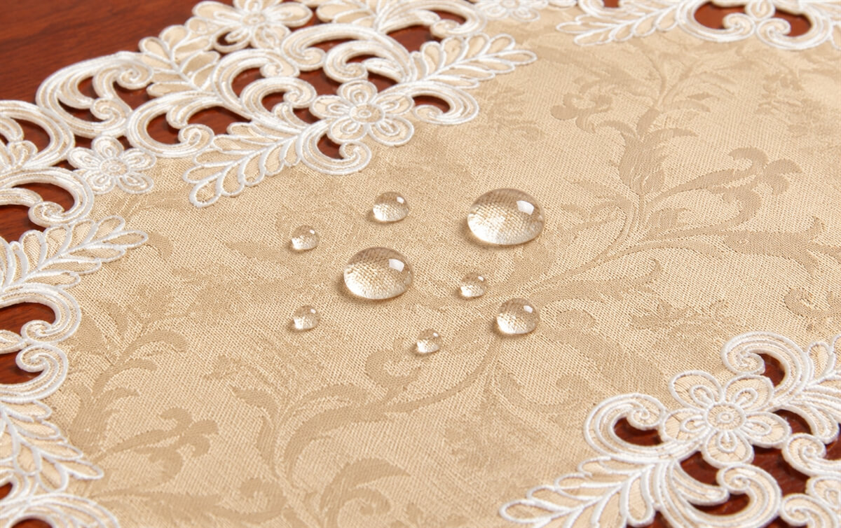 テーブルセンター コード刺繍 約40×75cm [Victorian Damask