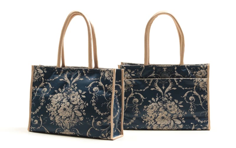 ジャカード織 横型A4バッグ 約26×36×9cm [La Briller D]｜インテリア