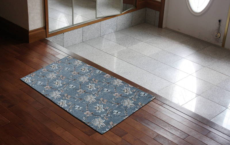 シェニール織 フロアマット 約70×120cm [corundum]
