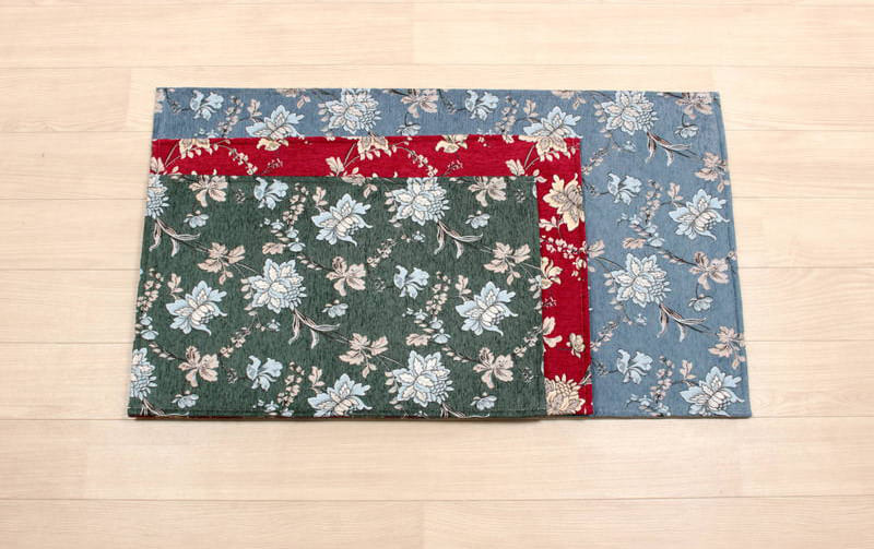 シェニール織 フロアマット 約70×120cm [corundum]