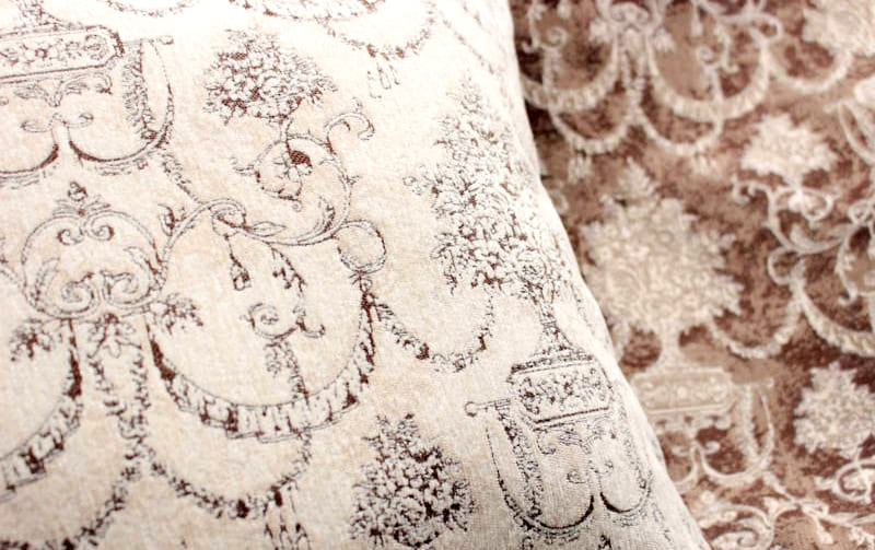 シェニール織 クッションカバー 約45×45cm [Toile Classique]