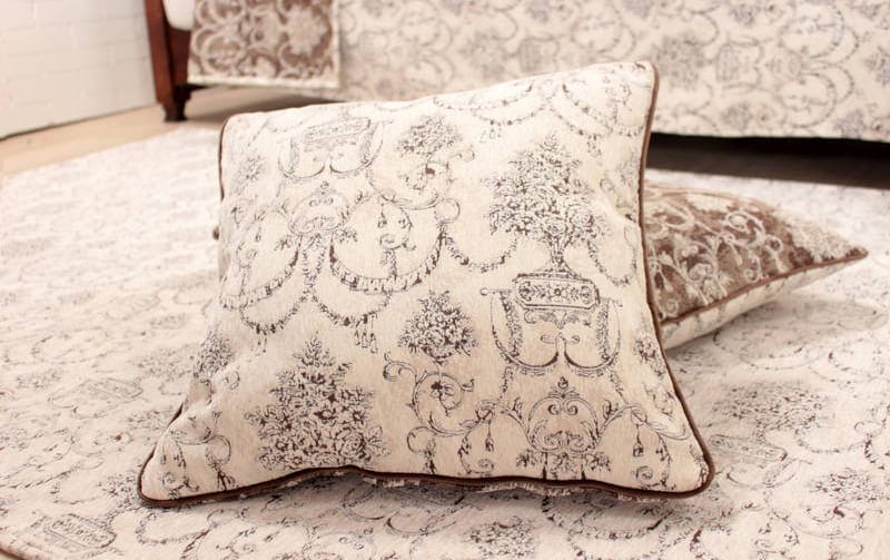 シェニール織 クッションカバー 約45×45cm [Toile Classique]