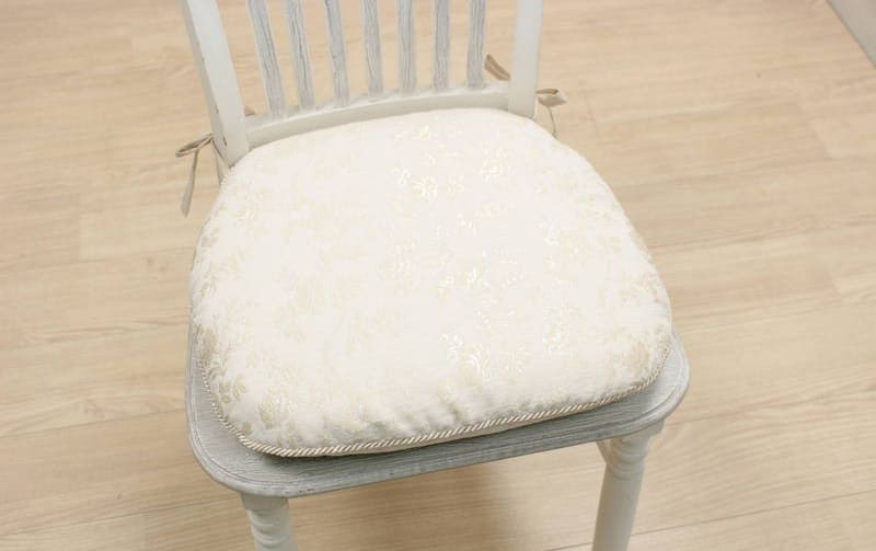 紐付シートクッション シェニール織 約43×45cm [Aurelia]｜インテリア