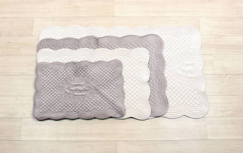 ベルベット調 キルティングフロアマット 約50×80cm