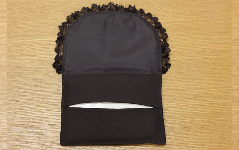 Black formal ミニティッシュケース 約9×12cm｜インテリアレース
