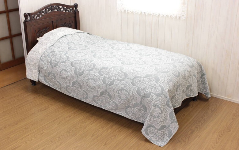 ふくれ織 ベッドカバー（シングル） 約180×260cm [Classica]