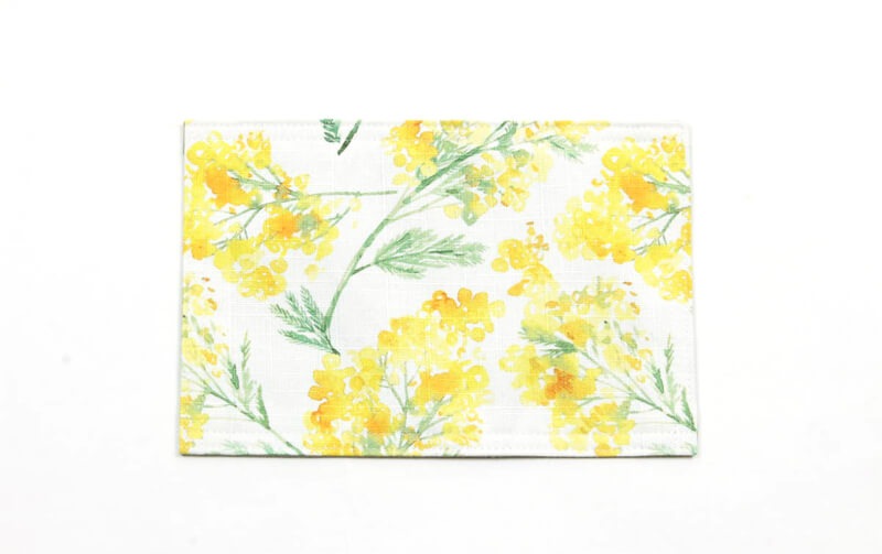 ミモザ柄プリント ティーマット 約20×30cm [la mimosa]