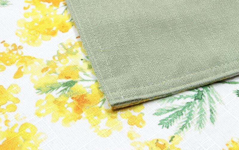 ミモザ柄プリント ティーマット 約20×30cm [la mimosa]