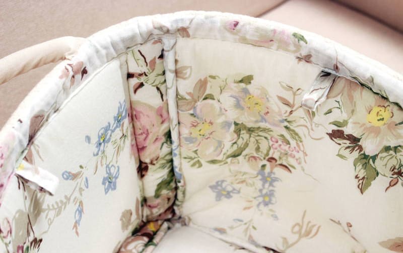 多針キルト ソフトバスケット 約31×26×25cm [Rose Colline]