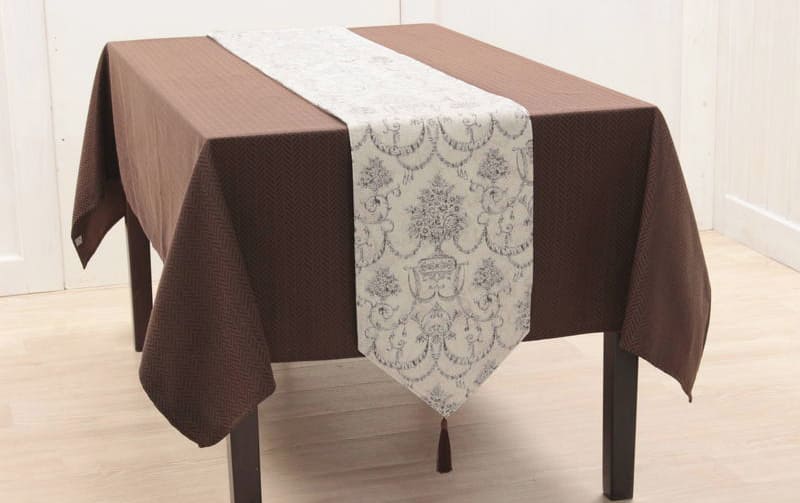 シェニール織 テーブルランナー 約30×230cm [Toile Classique