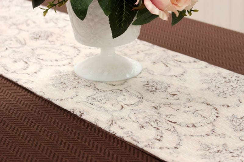 シェニール織 テーブルランナー 約30×230cm [Toile Classique
