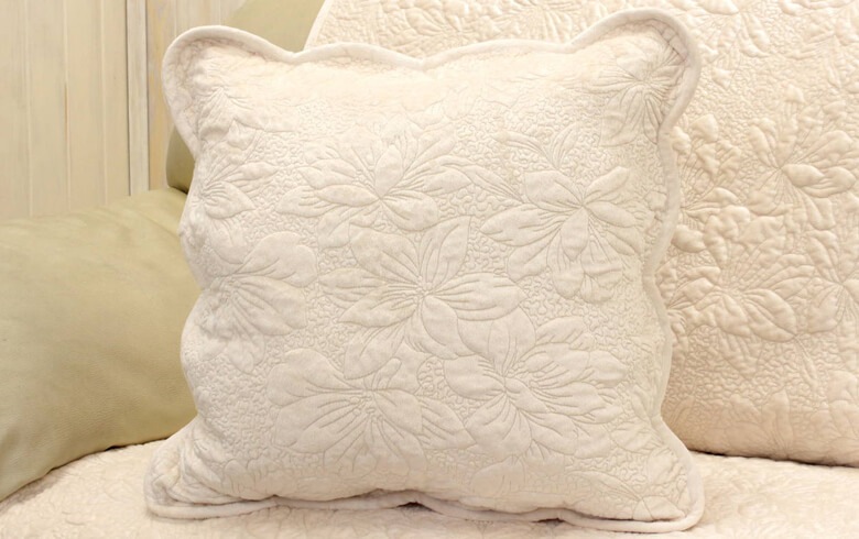 【SALE】フランネルキルト クッションカバー 約45×45cm [magnolia]