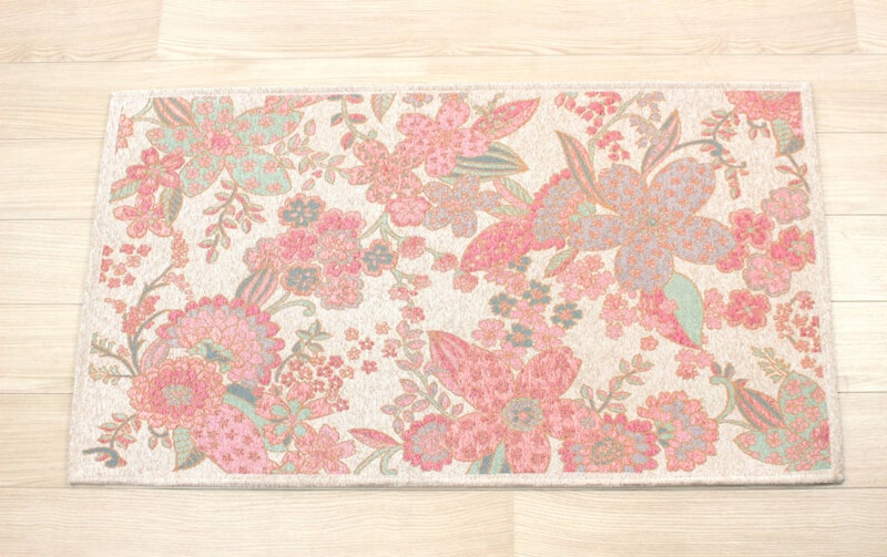 フラワー フロアマット 約70×120cm [Chenille]