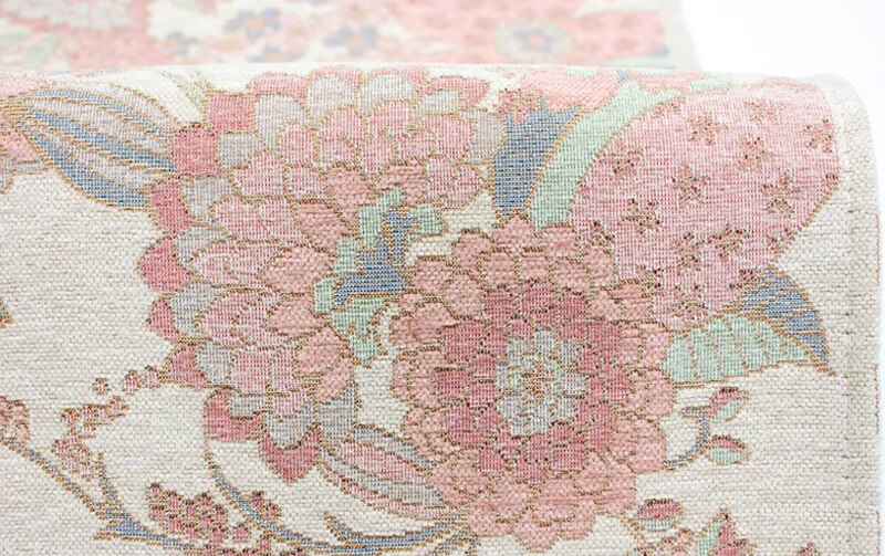 フラワー フロアマット 約70×120cm [Chenille]