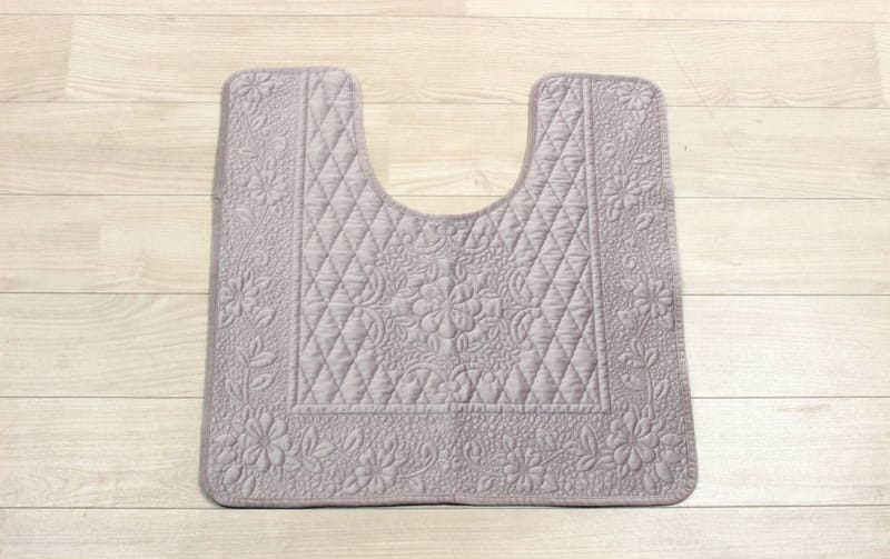 ベルベット調 キルティングトイレマット 約65×65cm