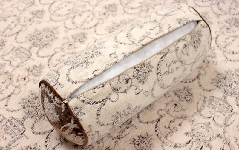 シェニール織 ボルスタークッション 約18×40cm [Toile Classique]