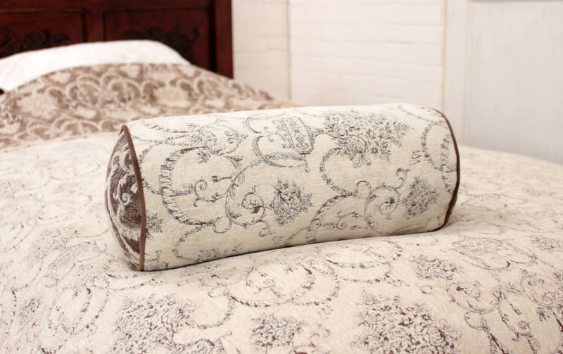 シェニール織 ボルスタークッション 約18×40cm [Toile Classique]