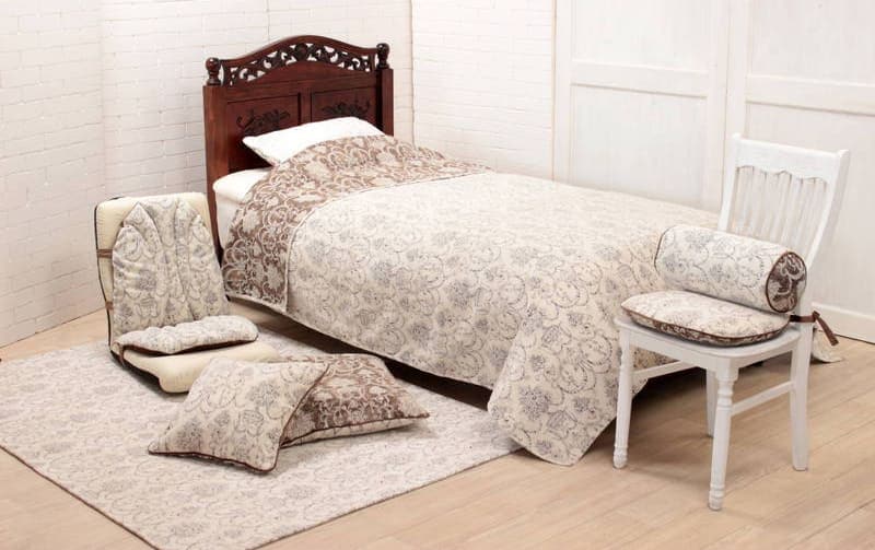 シェニール織 ボルスタークッション 約18×40cm [Toile Classique]