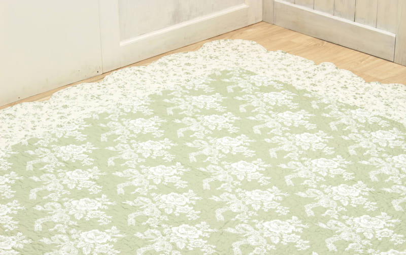 マルチカバー  クラシックフラワープリントキルト 約200×250cm
