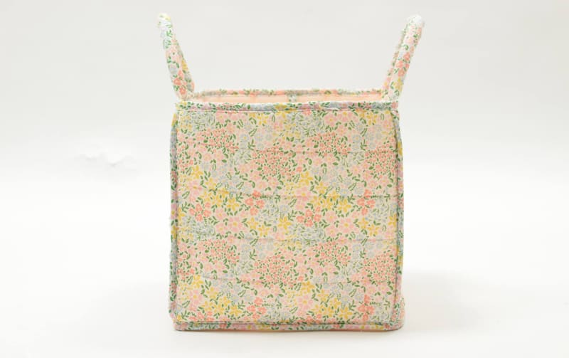 コットンキルト ソフトバスケット 約31×26×25cm [Flower Picnic]