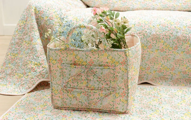 アンティークキルト、フラワーバスケット 【公式通販】