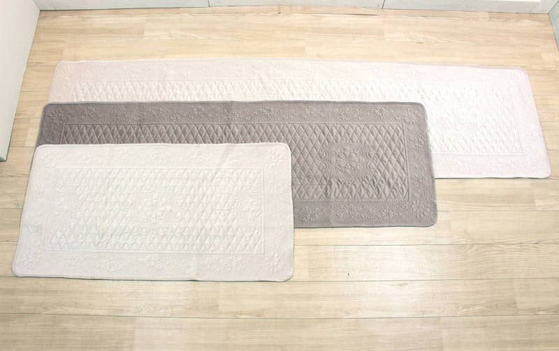 ベルベット調 キルティングロングマット 約60×120cm