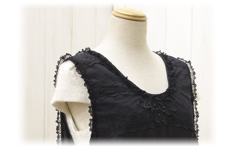 エプロン　約90×106cm [Black formal]