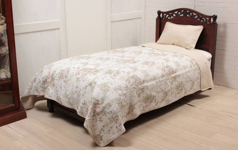 多針キルト マルチカバー 約195×245cm [Rose Colline