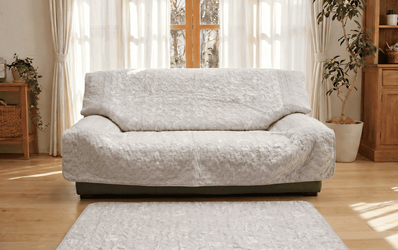 ちょっとマット コットンキルト 約100×140cm [Jardin d’Argent]