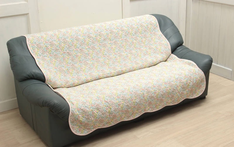 コットンキルト マルチカバー 約140×200cm [Flower Picnic]