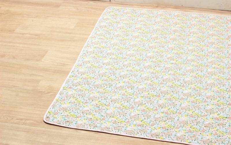 コットンキルト マルチカバー 約140×200cm [Flower Picnic]