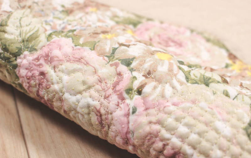 多針キルト ロングマット 約60×120cm [Rose Colline]