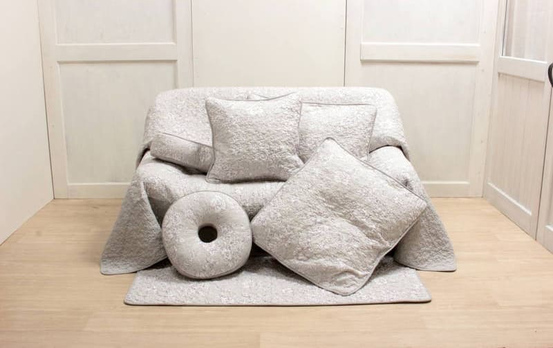 ピローケース コットンキルト 約43×63cm [Jardin d’Argent]