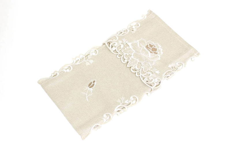 カットワーク刺繍 ペーパーホルダー 約16×36cm [Rose Metopes]