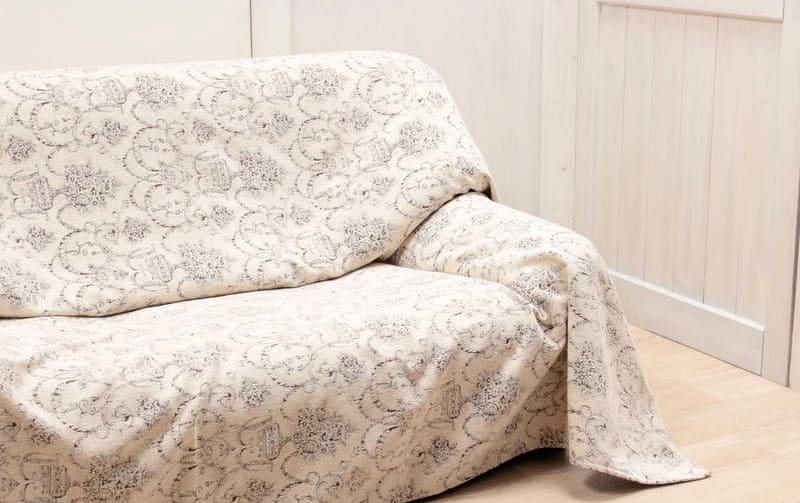 シェニール織 マルチカバー 約200×250cm [Toile Classique]