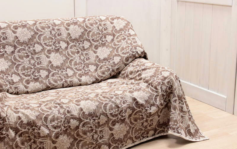 シェニール織 マルチカバー 約200×250cm [Toile Classique]