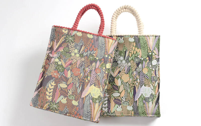 ジャカード織 バッグＡ４ 約35×28×7cm [botany]