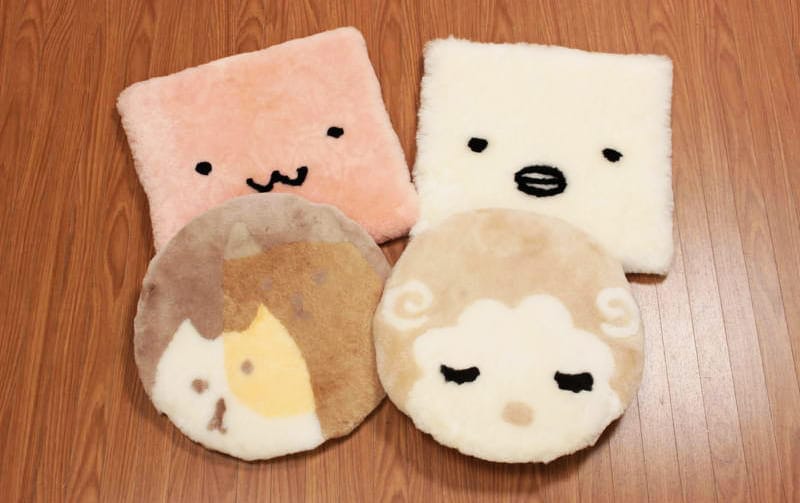ムートン 円形シートクッション（ひつじ） 約40cm