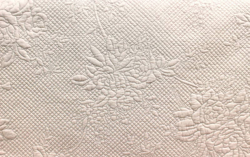 多針キルト 円座クッション 約40cm [Rose Colline]
